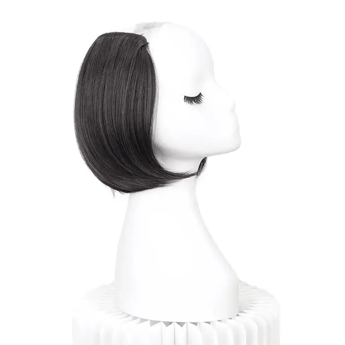 WIGSIN – postiche synthétique courte et lisse, 20cm/30cm, sans couture, partie en V, demi-perruque p