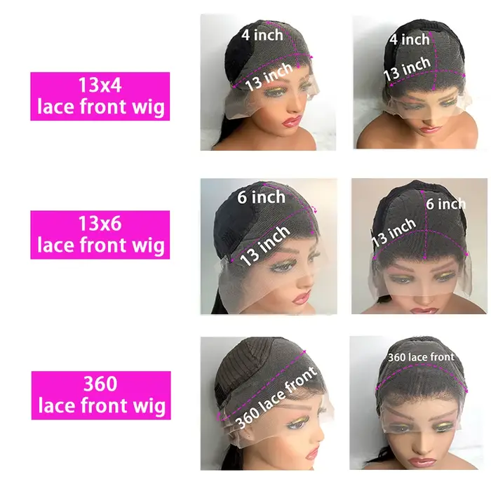 30 40 pouces vague de corps dentelle avant perruque pré plumée avec des cheveux de bébé 13x4 13x6 Hd