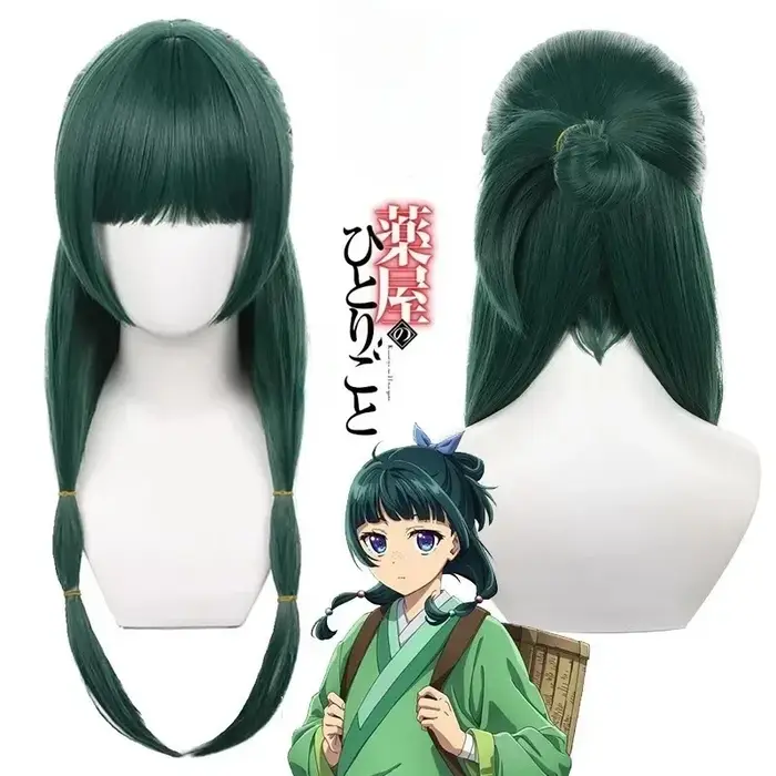 Costume de cosplay Mao Mao, perruque, robe, jupe et haut vert de l'anime Kusuriya No Hitorigoto pour
