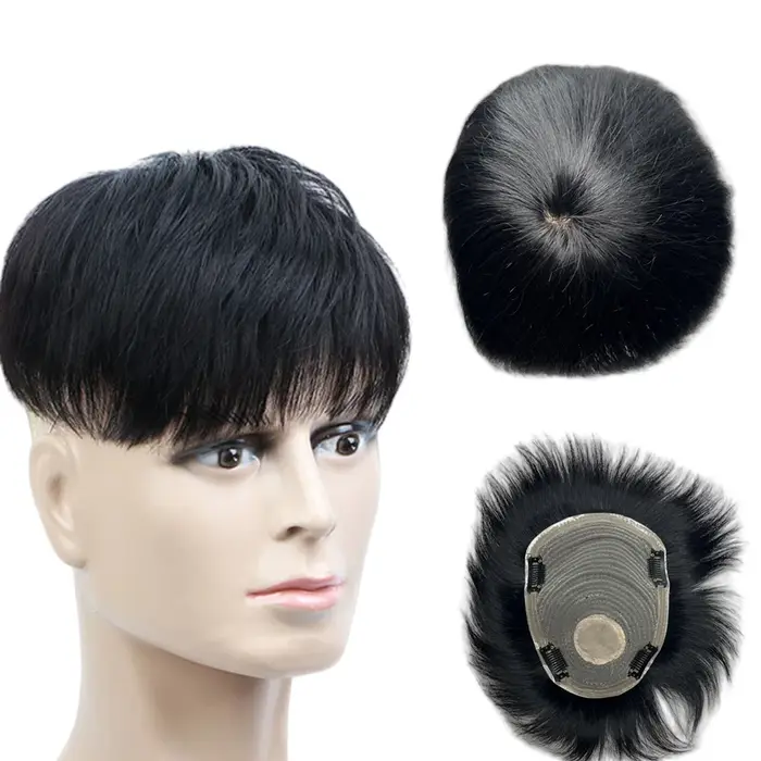 Perruque pour hommes système de remplacement de cheveux
