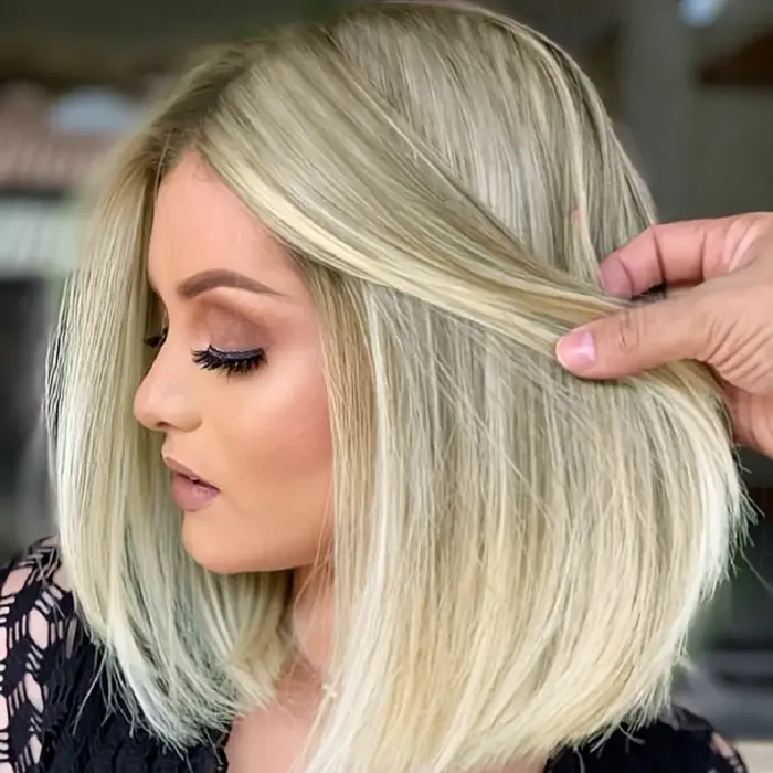 Perruque synthétique mixte Blonde BoBo Head