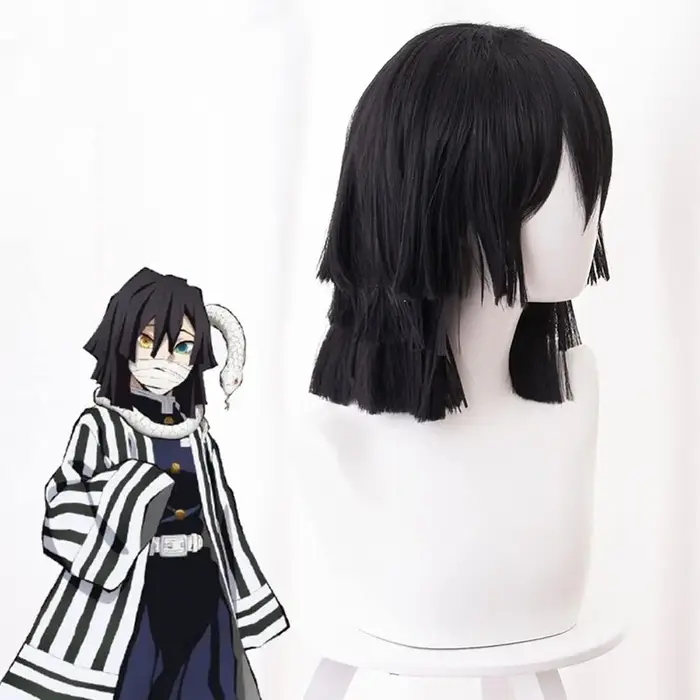 Perruque de Cosplay Anime Iguro Obanai
