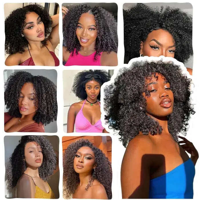 Cheveux humains bouclés crépus pré-bouclés pour tresses au crochet, pour femmes, cheveux bouclés bir