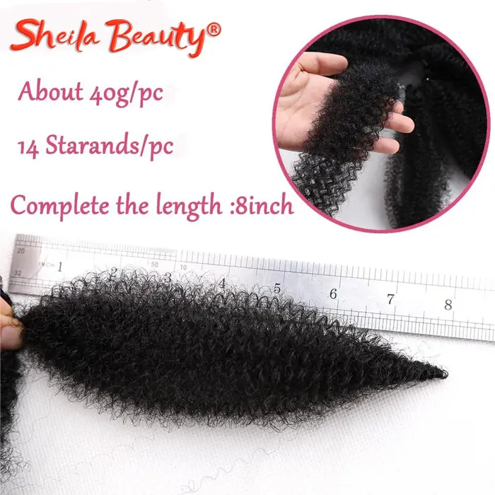 Marley tresses cheveux synthétiques 8 pouces doux Afro crépus torsion Crochet tresse Extensions