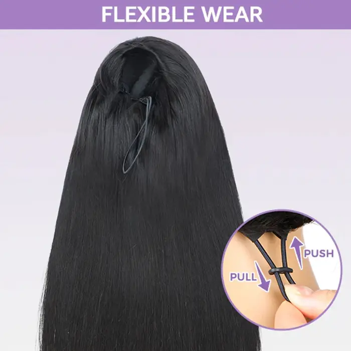 Demi-perruque cheveux humains bandeau droit