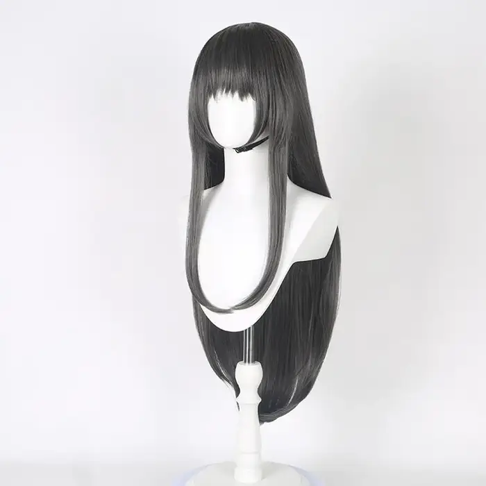 Akemi Homura Cosplay perruque noir cheveux longs raides Anime Puella Magi Madoka Magica