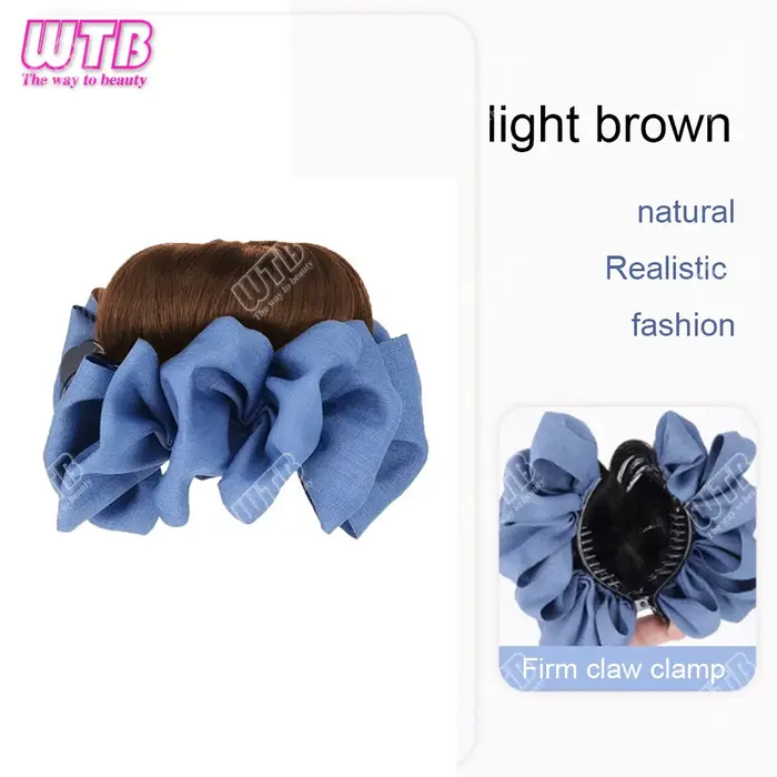 Nouvelle mode femmes chignon synthétique avec accessoires de cheveux pince à saisir Maruko tête perruque