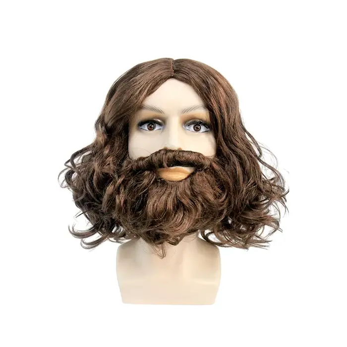 Perruque de cosplay bouclée pour homme