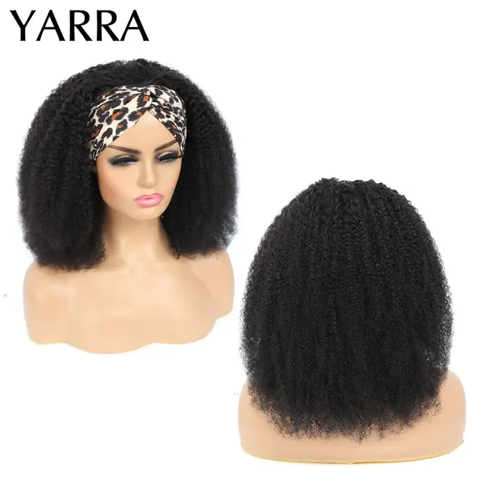 Afro crépus bouclés bandeau perruque cheveux humains brésilien bouclés Remy Afro crépus bandeau perr