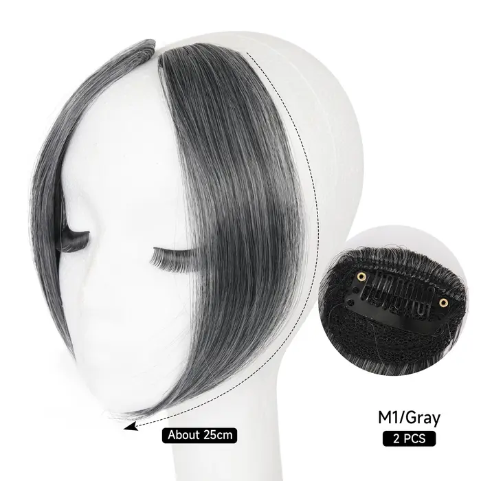 2 pièces pince à frange synthétique dans les cheveux