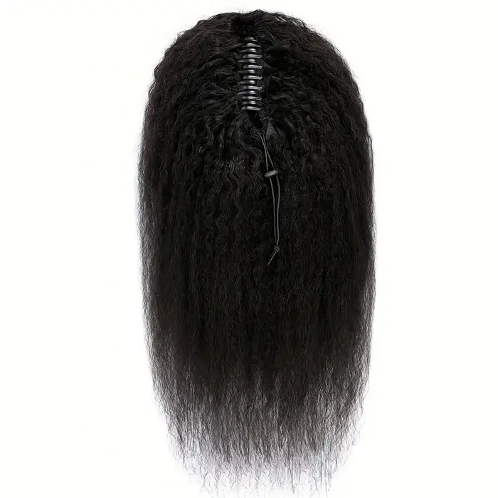 Pince à griffes Extensions de queue de cheval crépus droites 100% pince de cheveux humains en queues