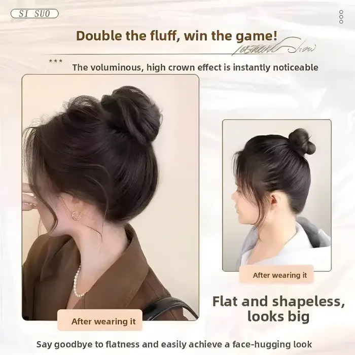 Chignon synthétique magique avec Clips élastiques circulaires