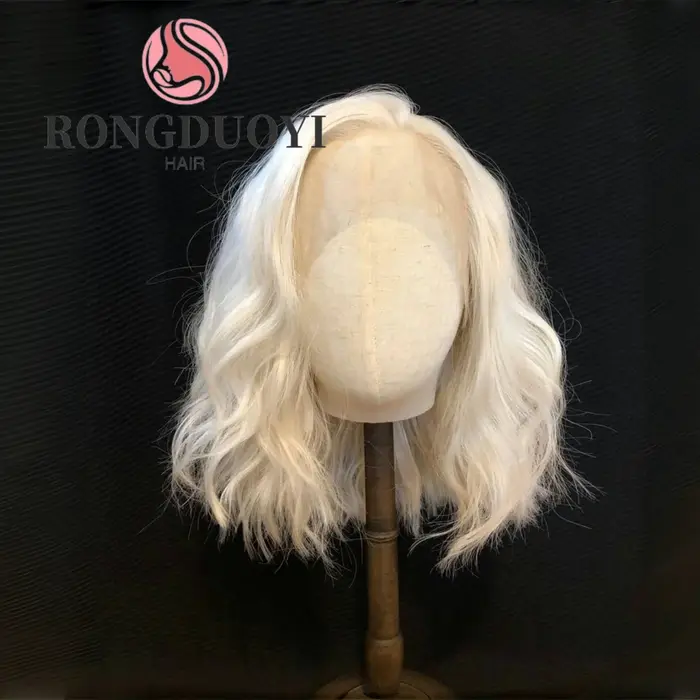 Perruque Bob Lace Front Synthétique Naturelle Ondulée pour Femme