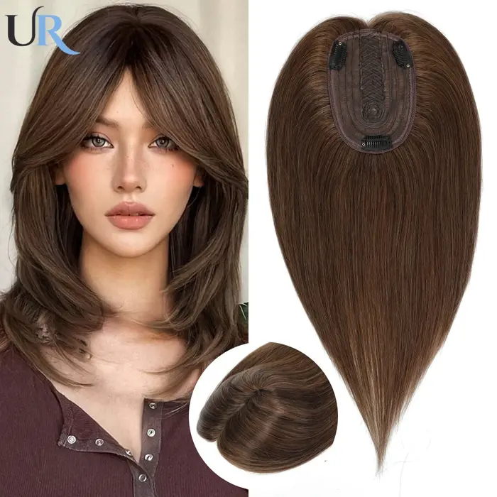 Topper de cheveux humains pour femmes