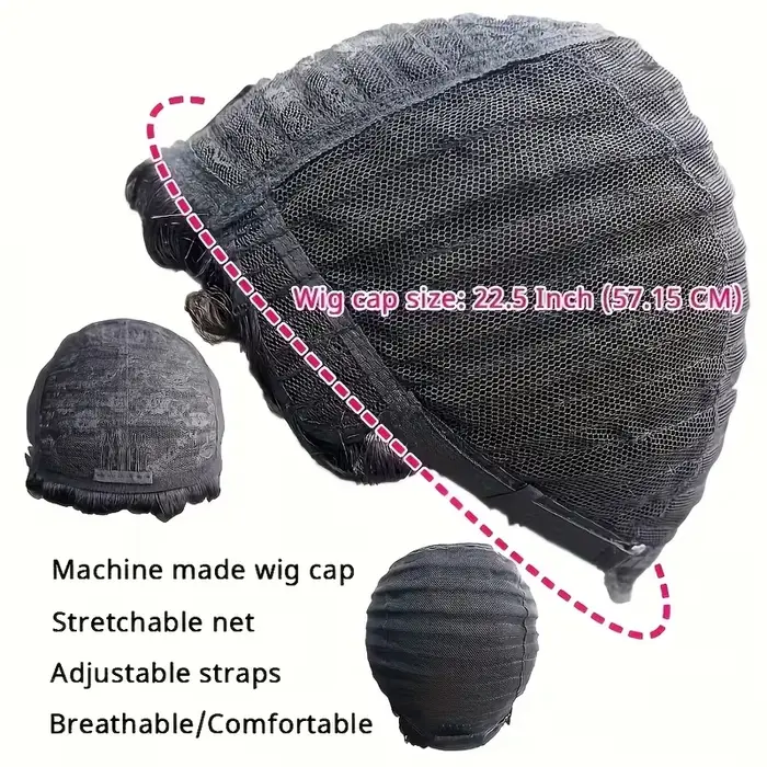 Perruque coupe lutin bouclée pour femmes
