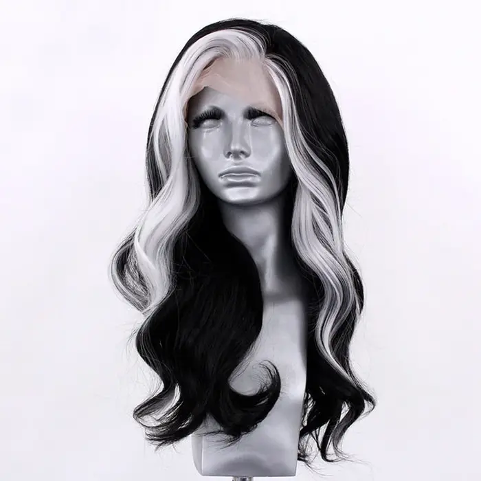 Perruque Lace Front Wig synthétique à reflets longs 13x4