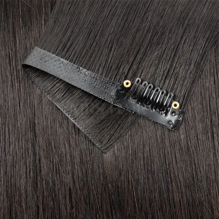 Extensions de cheveux humains invisibles à clipser en PU, trame à ruban sans couture, trame à ruban