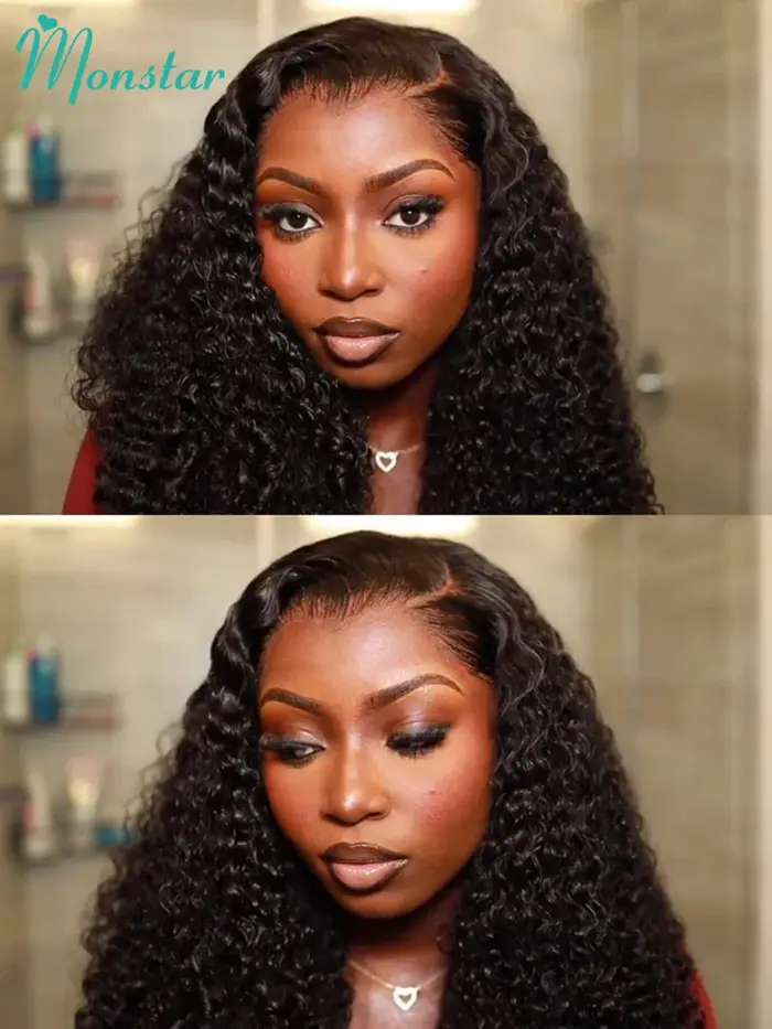 M délié Invisible 13x4 HD pleine dentelle frontale perruque de cheveux humains impeccable Lagos