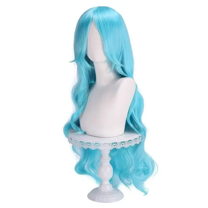 Perruque de Cosplay synthétique longue bouclée Nefertari Vivi