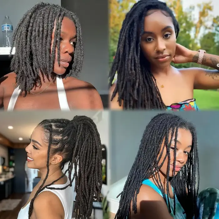 Extensions de Locs Régulières en Cheveux Humains de 6 à 20 Pouces