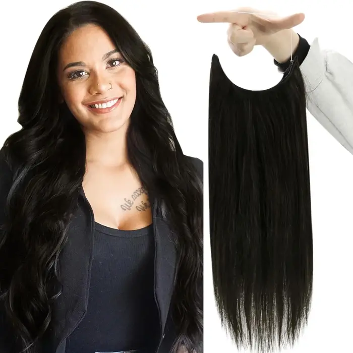 Ligne de poisson 100 Extension de cheveux humains pièce
