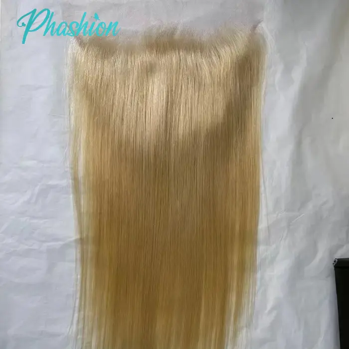 Phashion réel HD 9x6 Blonde dentelle fermeture 613 droite pré plumé suisse corps fermeture seulement