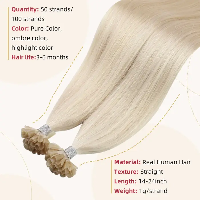 Moresoo U pointe Extensions de cheveux