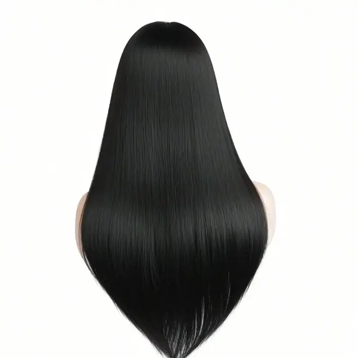 Perruque longue et droite élégante pour femme – Cheveux synthétiques résistants à la chaleur pour cosplay et Halloween