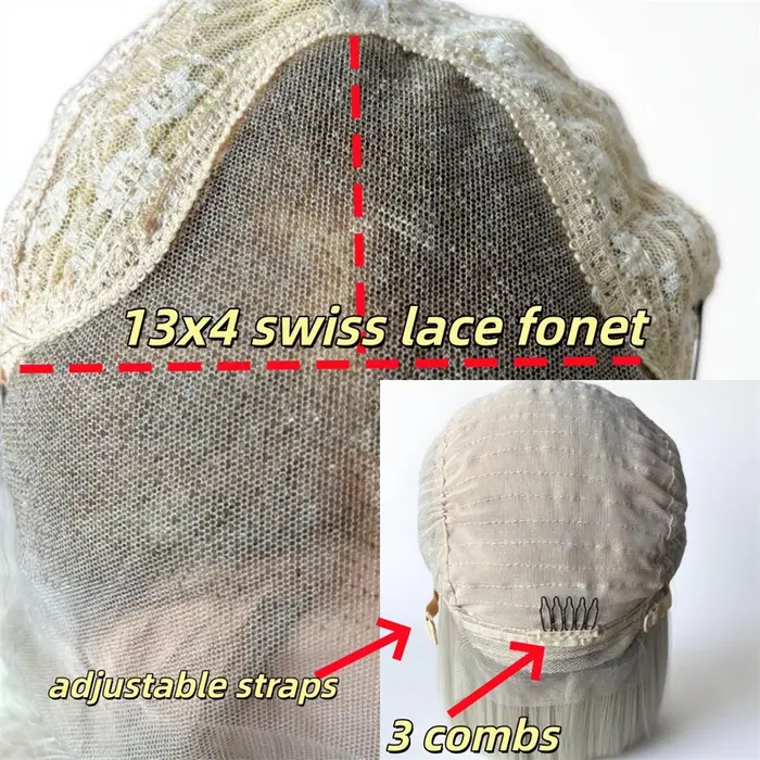 Perruque Lace Front Wig synthétique HD ombrée