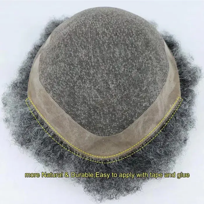 Afro bouclés hommes cheveux prothèse