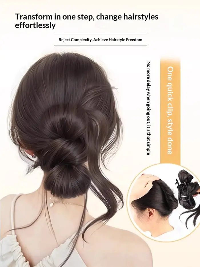 Extensions de cheveux synthétiques à clipser sur le côté