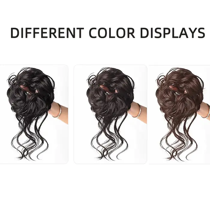LUPU 100% Extensions de Chignon de cheveux humains