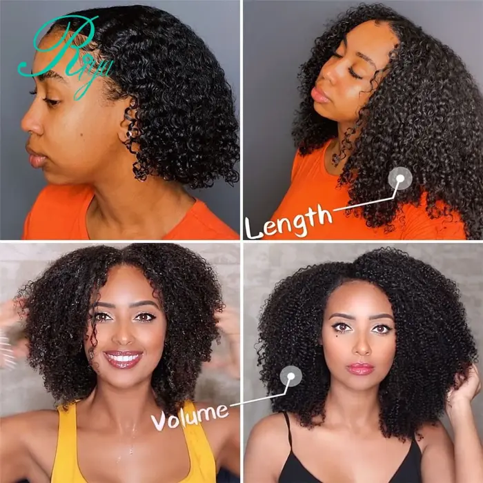 Extensions de cheveux brésiliens Remy 100% naturels bouclés à Clip