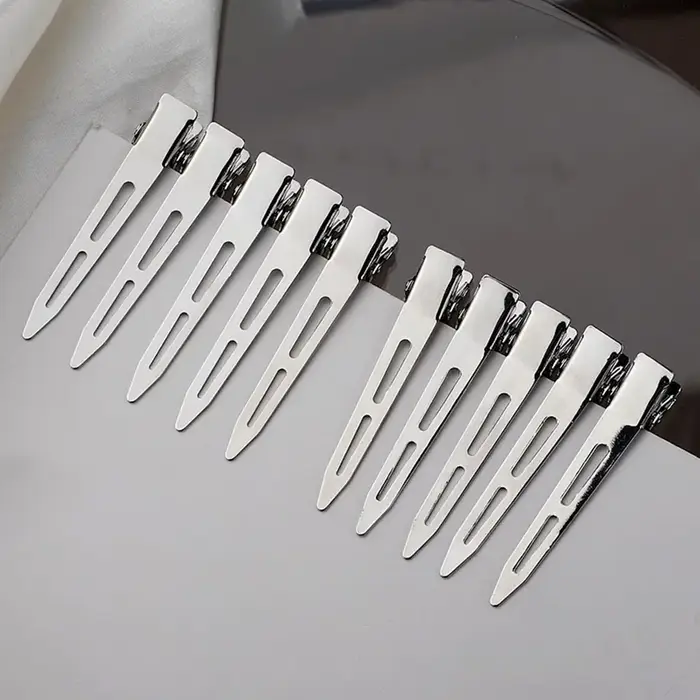 Épingles à Cheveux Professionnelles en Métal Argenté pour Salon de Coiffure
