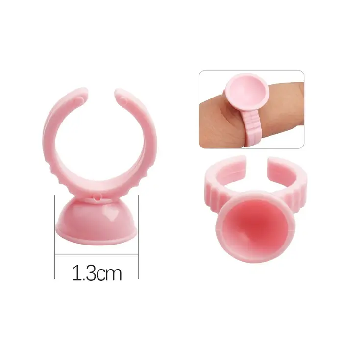 Aireishi vente en gros 100 pièces/sac d'extension de cils jetable colle anneau tasse tatouage Pigmen