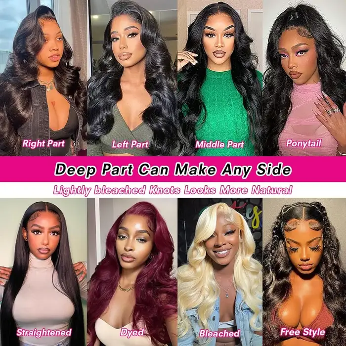 Perruques Lace Front Body Wave 13x4 13x6 40 pouces, densité 200, en cheveux humains, pour femmes