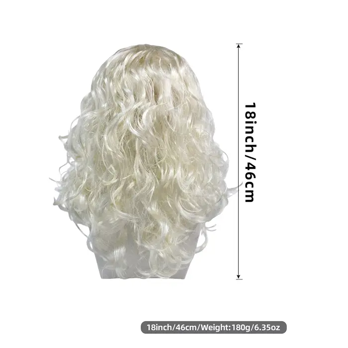 Perruque synthétique blonde de Viking pour homme avec tresses et moustache