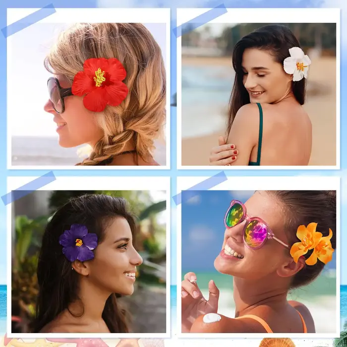 Bandeau de cheveux en fleurs d'hibiscus