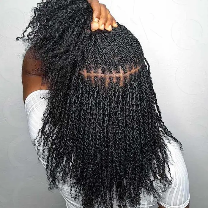 Extensions de cheveux humains Afro crépus en vrac QVR expédition locale américaine noir naturel/marron léger pour tressage style usage quotidien