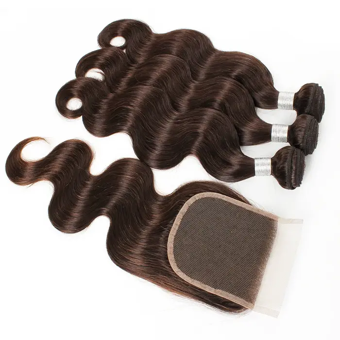 Couleur # 2 # Extensions de cheveux humains brésiliens Remy colorés