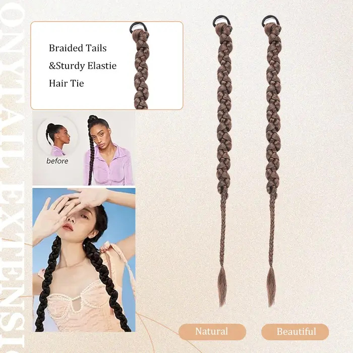 Extensions capillaires synthétiques tressées longues