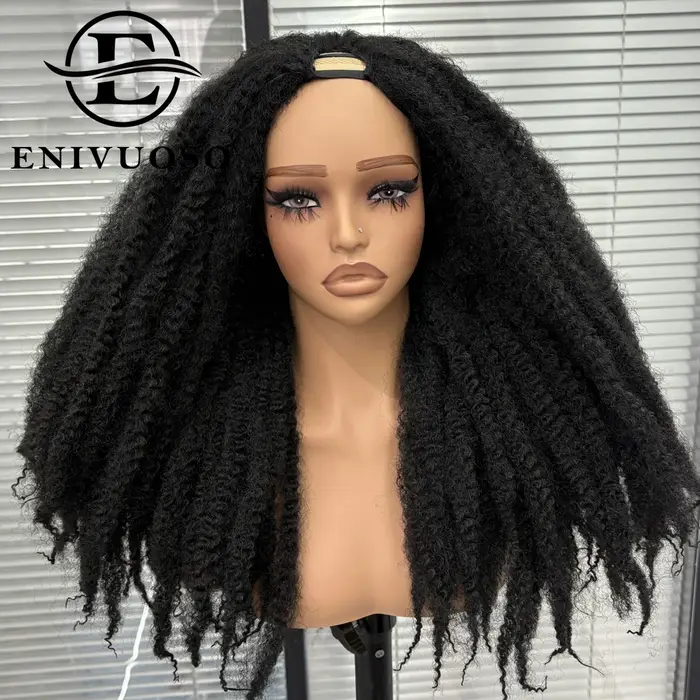 Marley Twist V Part perruques pour femmes noires 24 pouces Afro crépus bouclés perruques synthétique