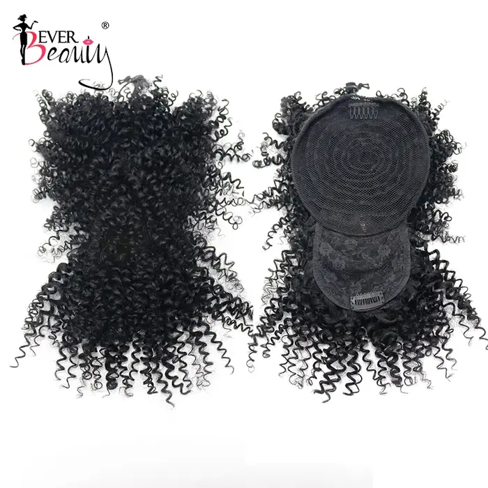 Queue de cheval cheveux humains mongol Afro crépus bouclés cordon