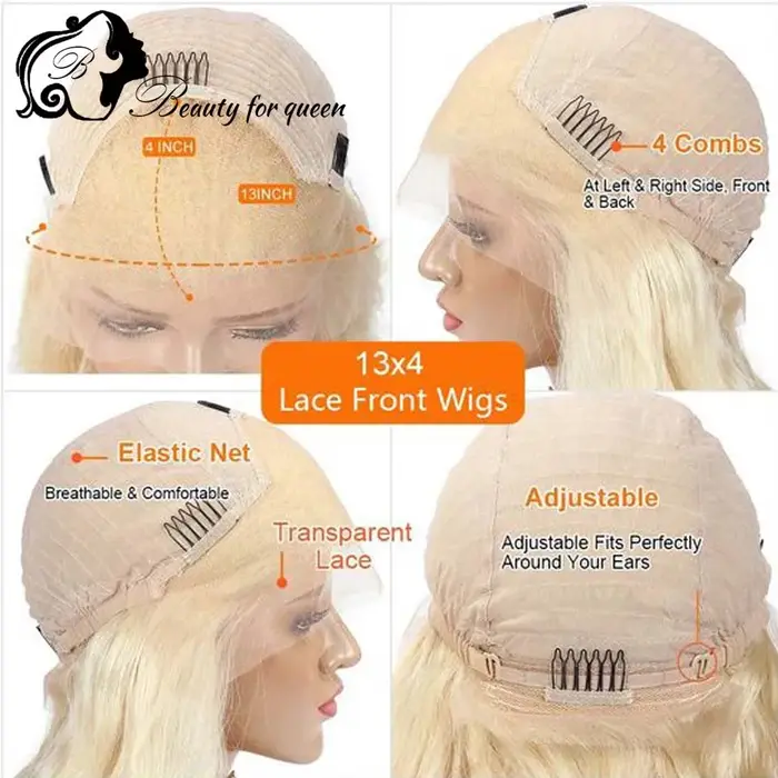 Perruque Bob Lace Front Wig naturelle lisse, cheveux blond miel 613 rose 13x4, perruque Bob courte ombrée de couleur rose, pre-plucked