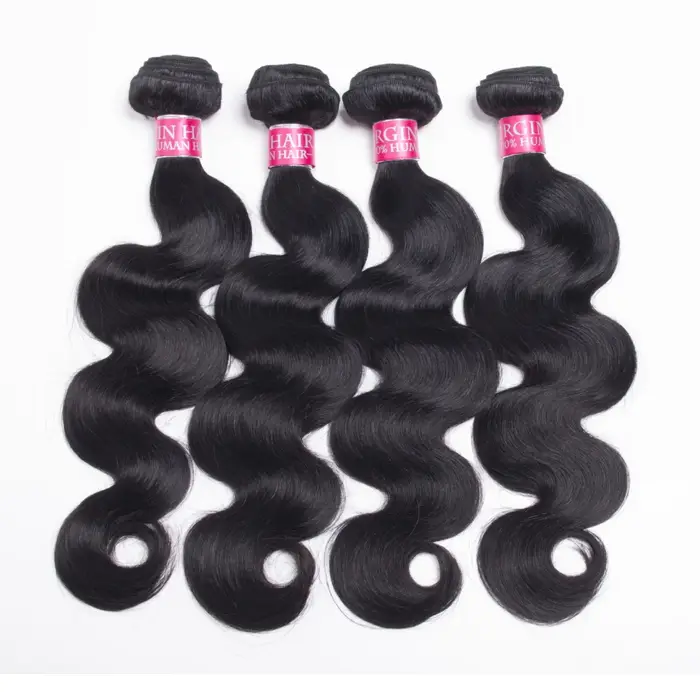 Extensions de Cheveux Humains Ondulés Naturels Brésiliens Remy – Lots de 1/3/4 Pièces Noirs Naturels