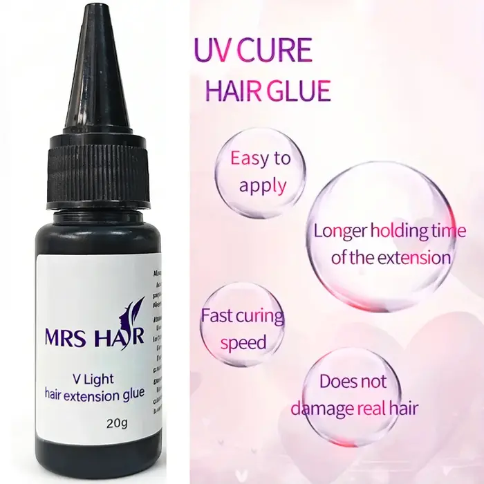Colle pour extensions de cheveux V Light avec dissolvant 20g