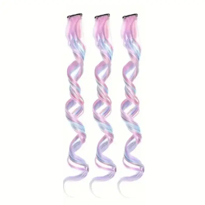 Ensemble de 3/5/8/10 pièces, Extensions de cheveux synthétiques bouclés de 22 pouces pour femmes, pa