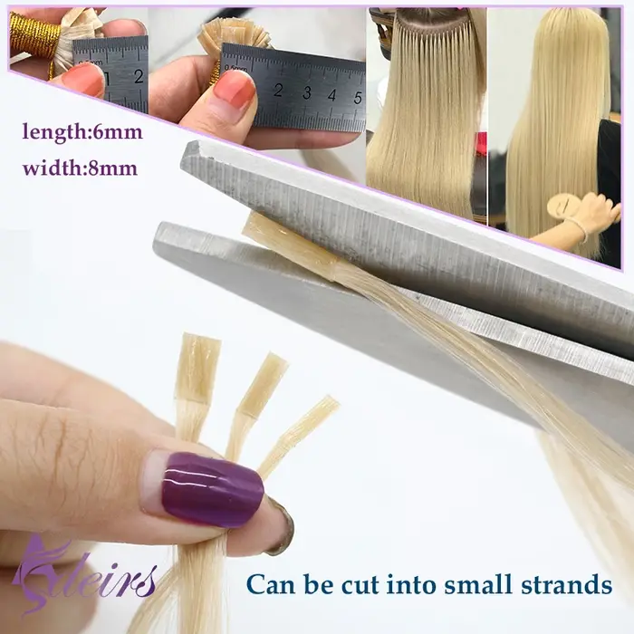 KtKerBrian-Extensions de Cheveux à Pointe Plate Droite pour Salon