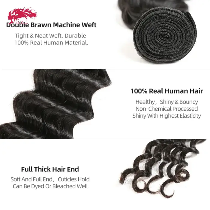 Tissage en lot brésilien naturel vierges bruts-Ali Queen Hair, cheveux humains, document naturel, 10