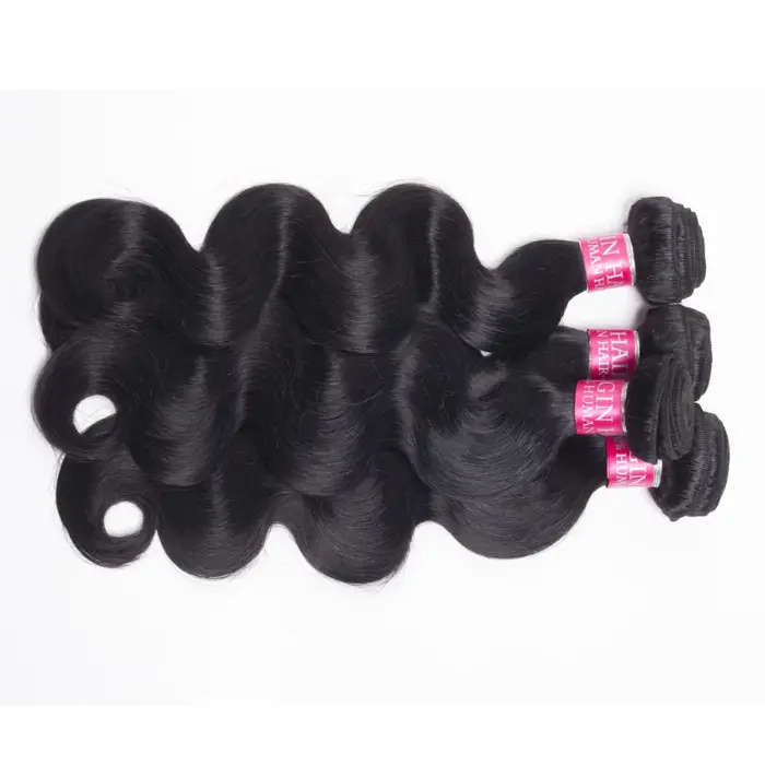 Extensions de Cheveux Humains Ondulés Naturels Brésiliens Remy – Lots de 1/3/4 Pièces Noirs Naturels